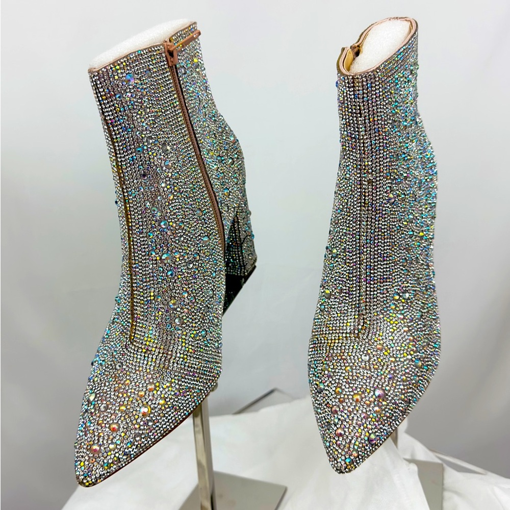 Betsey Johnson Women's Cady Evening Booties Encrusted Sparkling Rhinesto… - Picture 4 of 12
